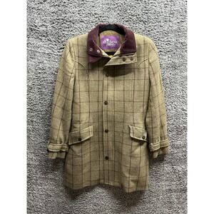 Duchess Of Northumberland Alan Paine Shooting Green Tweed Wool Jacket Size 10 UK